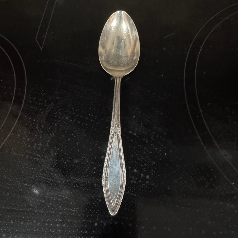 1881 Rogers A1 Silver Plate Teaspoon Surf Club Pattern Vintage Flatware Spoon